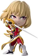 Petite statuette du manga Solo Leveling en garde avec une épée